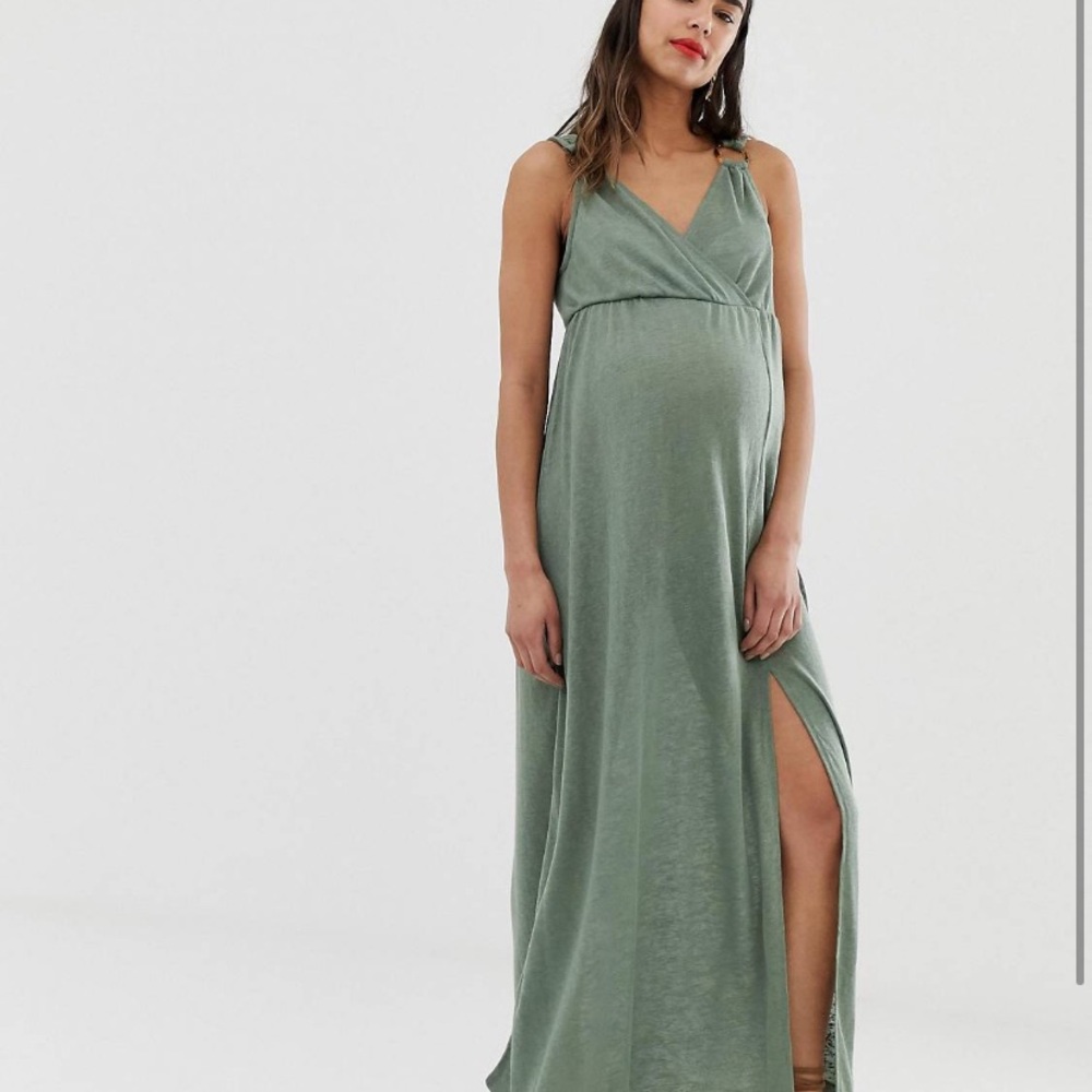 Maternity Wrap Maxi Dress